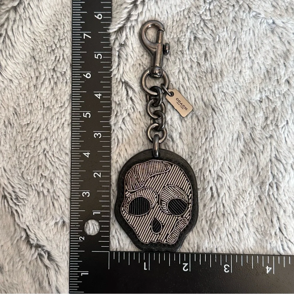 Coach Embroidered Skull Keychain Fob - Picture 11 of 11